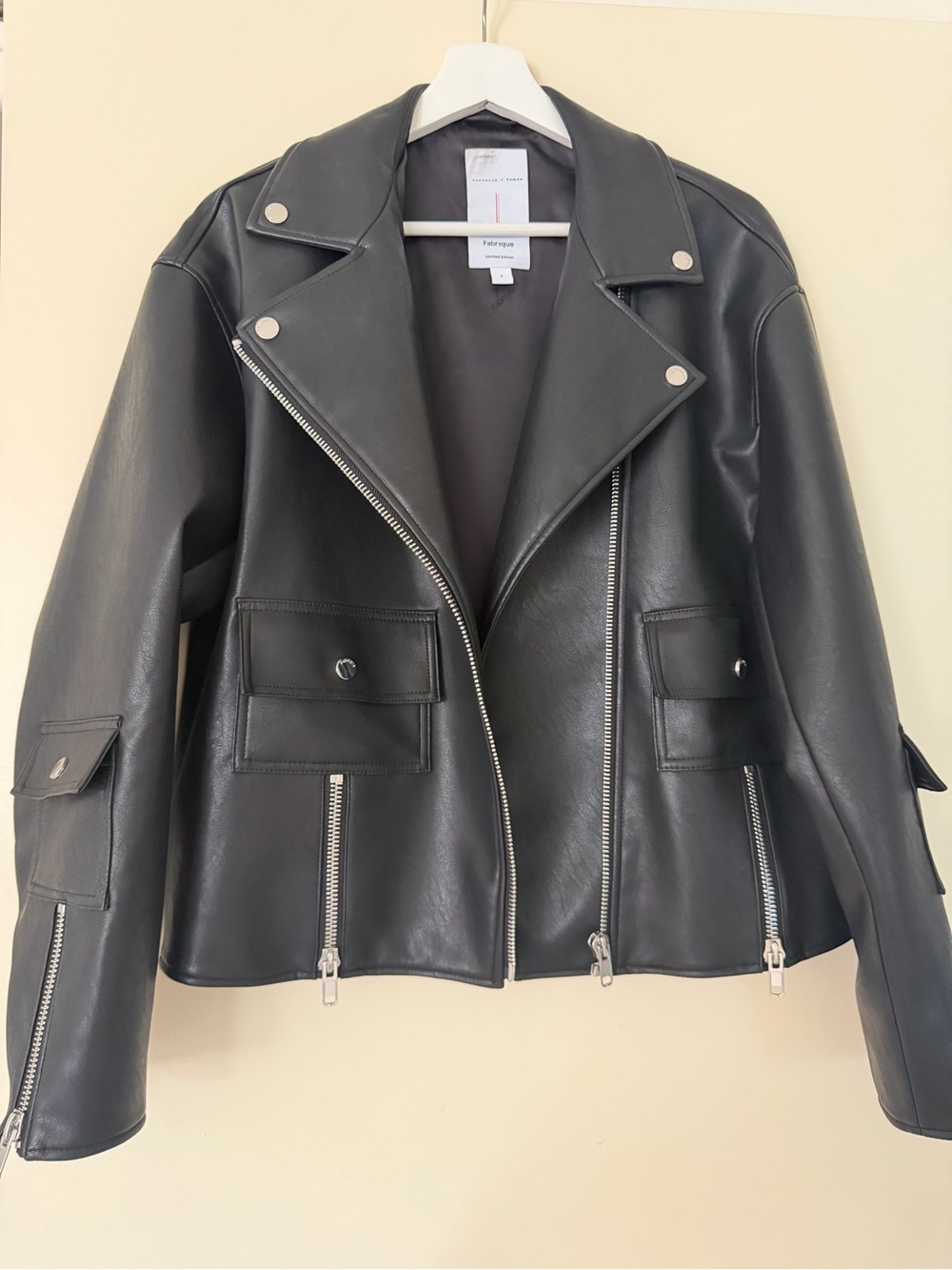 Fabrique Victoria/Tomas Black Leather Moto Jacket